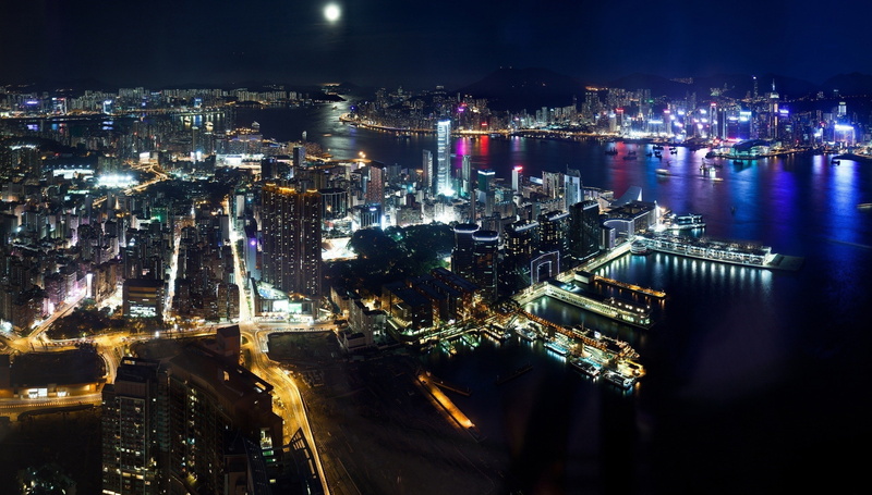 Hong Kong, 2K, night, cityscape
