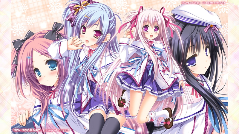 minori, moekibara, sugar, seifuku, aira, hair, fumitake, oumi, shiratori, akane, kokoro, long, haruka, sekai, 1080P, ribbons, hat, lump, tsukidate, mannaka