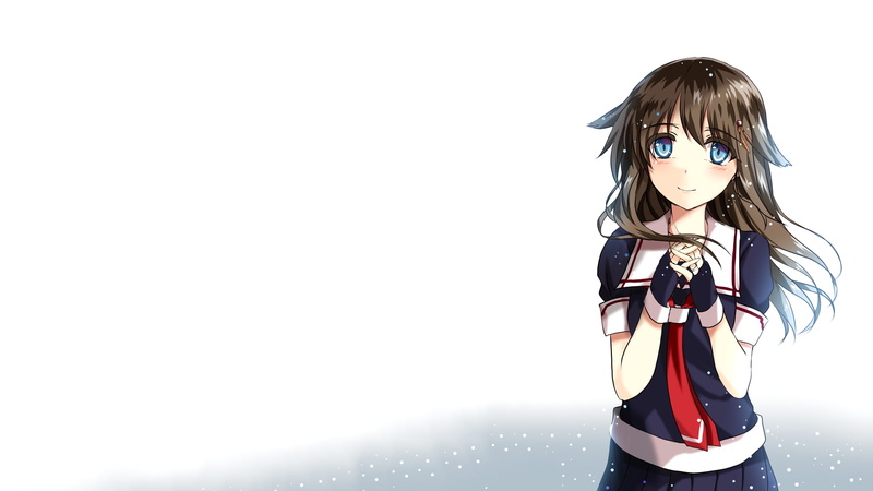 anime girls, representation, one person, technology, Kantai Collection, females, standing, front view, copy space, lifestyles, looking at camera, portrait