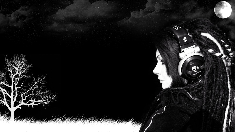 life, dark, 1080P, girl, music, 3d and abstract, beauty