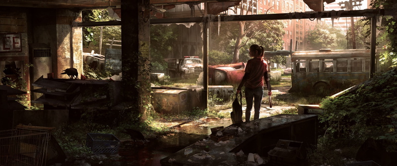 one person, illustration, building exterior, women, built structure, deterioration, obsolete, tree, 2K, outdoors, bus, day, nature, architecture, building