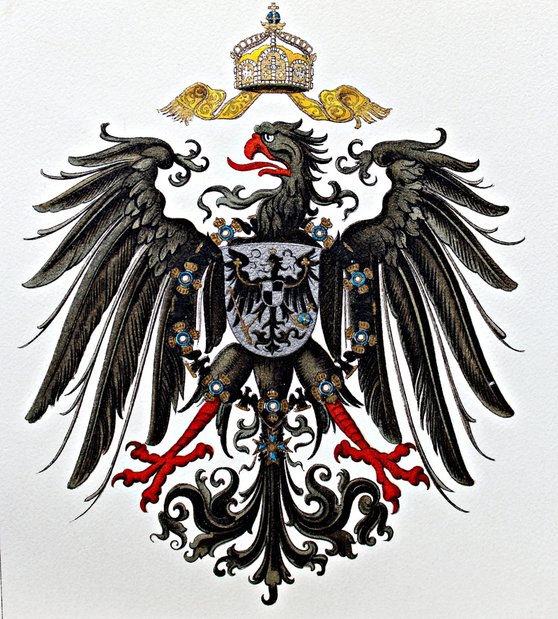 white background, close-up, crown, german eagle coat of arms, ornate, celebration, event, human representation, heraldry, traditional clothing, arts culture and entertainment
