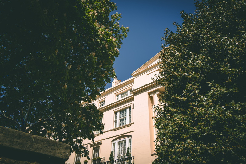 tree, plant, building exterior, tree trunk, sky, branch, outdoors, campus, sunlight, london, nature, georgian, day, west london, low angle view, villa