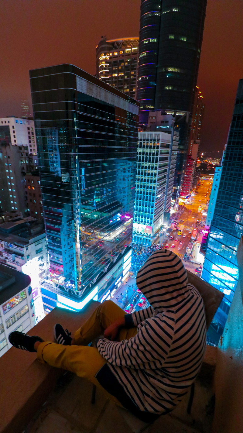 architecture, hongkong, rooftop, building, women, hongkong photography, 4K, adult, lit, city, office, vibe, office building exterior, night, street, lifestyles