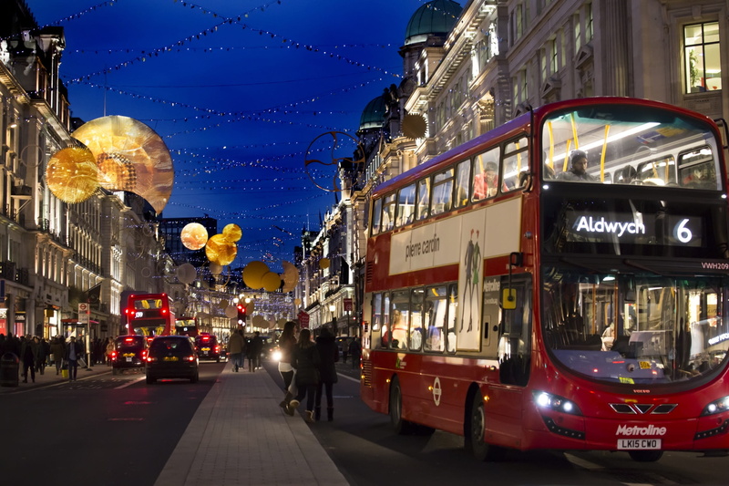 christmas, building exterior, city street, street, 1080P, transportation, illuminated, city, Night, night, outdoors, land vehicle, sky, Regent Street