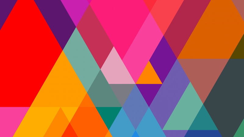 blue, 4k, 5k, 2K, orange, triangle, background, red, pattern, polygon