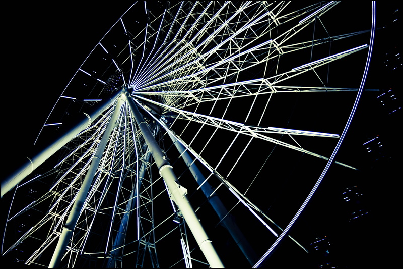 pattern, illuminated, dark, no people, mexico, nature, arts culture and entertainment, puebla, fairground, fair, amusement park ride, wheel of fortune
