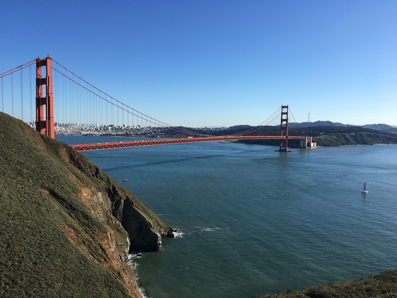 tourist, travel destinations, mountain, bay of water, built structure, transportation, bridge - man made structure, suspension bridge, bridge, outdoors
