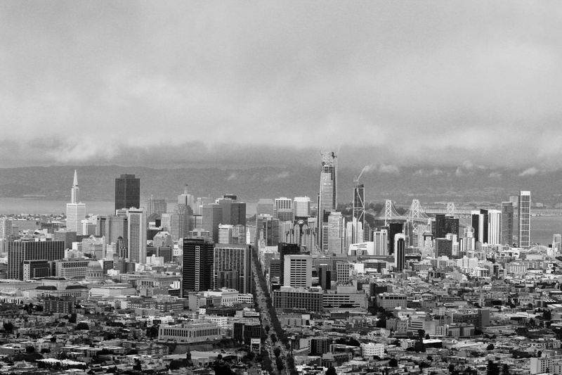 cloud - sky, city, outdoors, building, black, california, 2K, usa, noir, sanfrancisco, day, clouds, united states, sky, no people, high angle view, skyscraper