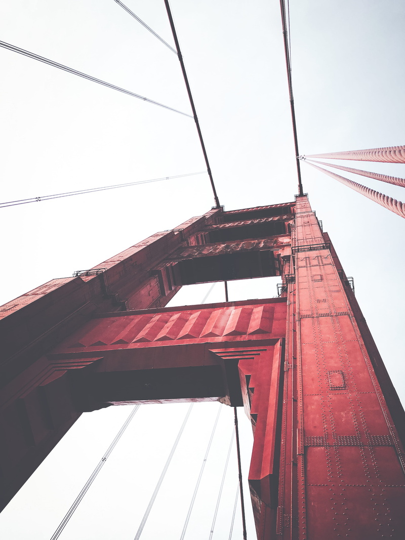 4K, outdoors, city, red, california, built structure, nature, bridge - man made structure, united states, day, san francisco, golden gate bridge, travel