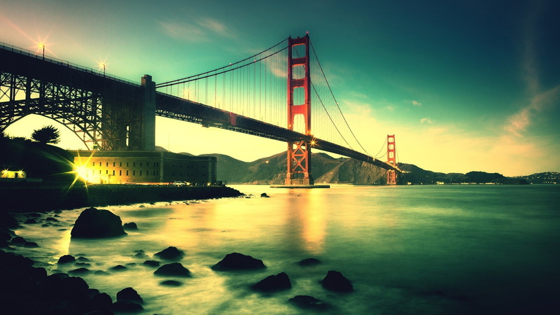sea, tourism, 1080P, long, cloud - sky, San Francisco, city, bridge, connection, Golden Gate Bridge, bay, transportation, built structure, bridge - man made structure