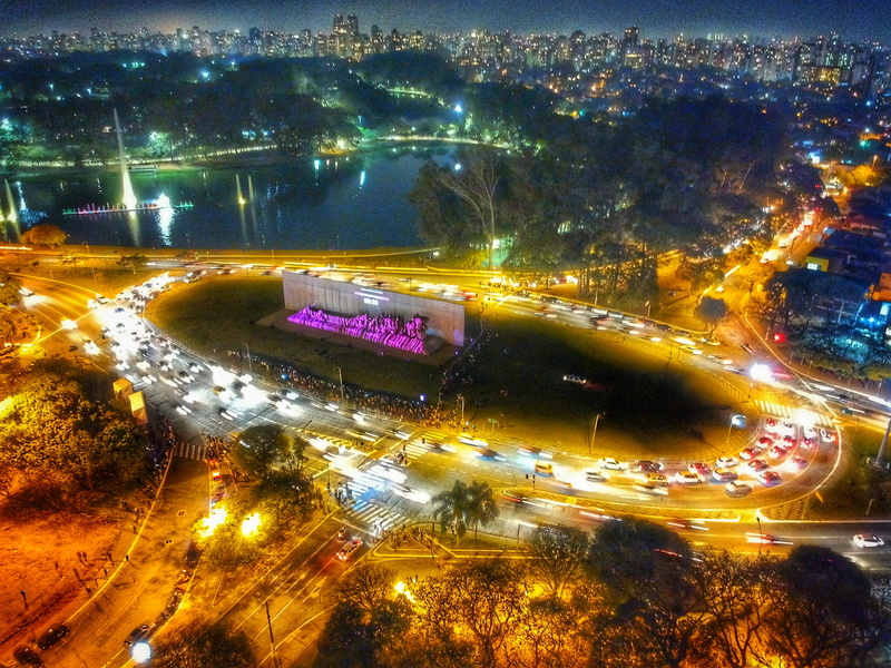 motion, built structure, plant, nature, djispark, praça pastor rubens lopes, city, no people, water, são paulo, street, tree, illuminated, saopaulo, transportation