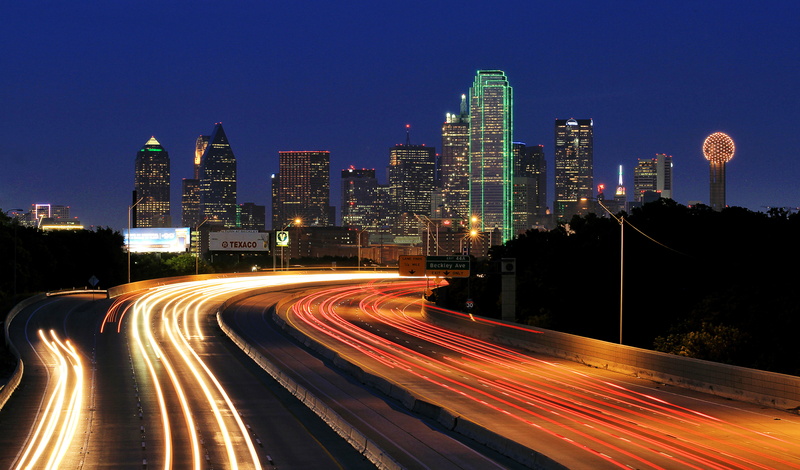 4K, Dallas, Lights, texas, city, Skycrapers