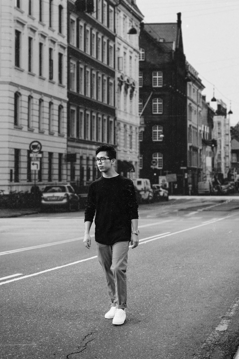 guy, portrait, white, standing, photography, man, fashion, lifestyles, males, black, black And White, skycraper, urban Scene, 5K, people, adults Only