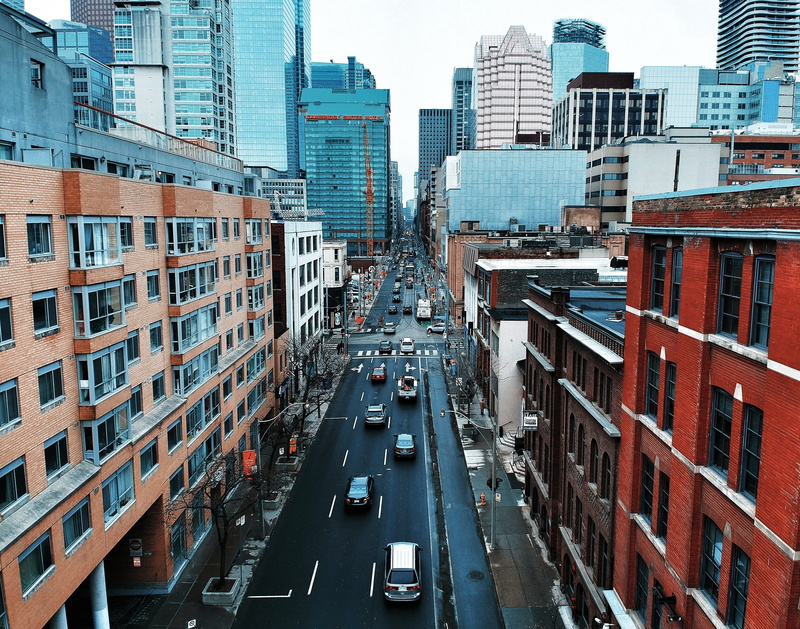 photography, time, high angle view, residential district, day, car, city street, traffic, tall - high, outdoors, architecture, skyscraper, daytime, 2K