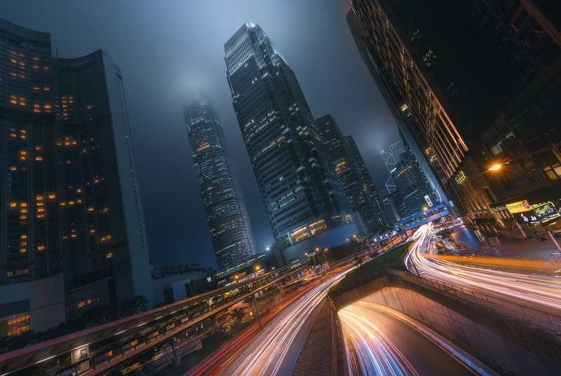 1080P, China, Building, City, Time-Lapse, Cities, Hong Kong, Skyscraper, Night