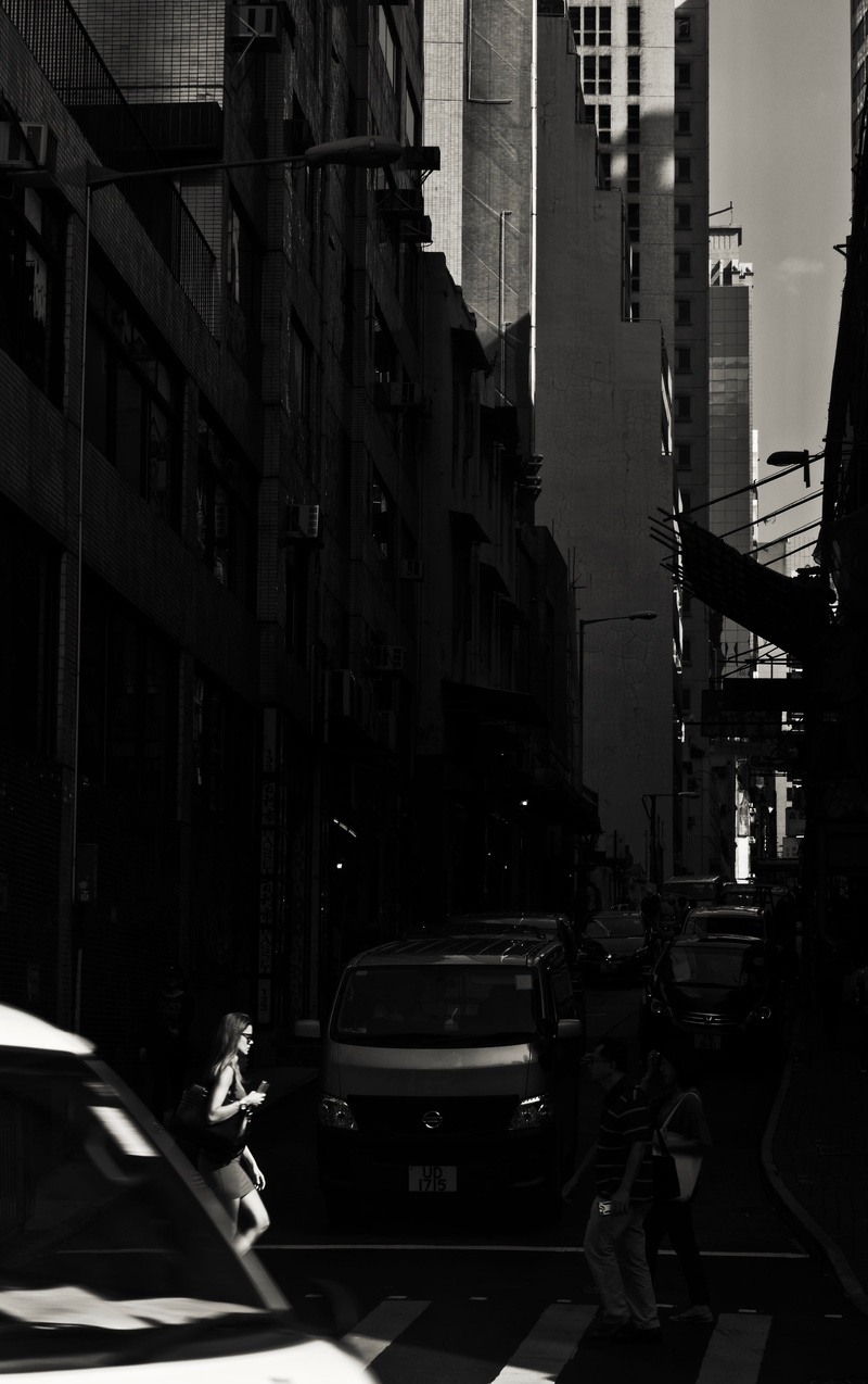 built structure, real people, 5K, hong kong, incidental people, land vehicle, car, central, road, building, architecture, day, city street, girl, city