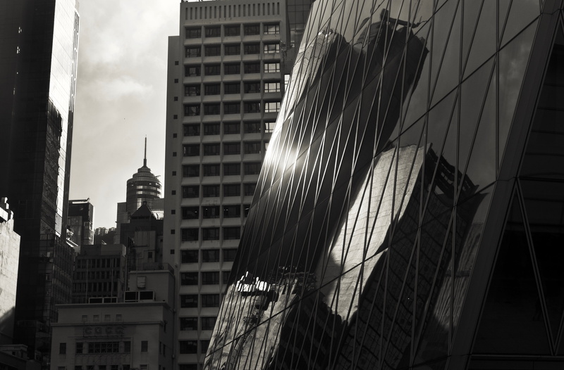 modern, outdoors, tall - high, tower, spire, hong kong, building exterior, architecture, reflection, office building exterior, office, financial district