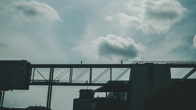 5K, moody, cloud - sky, connection, industry, lumix, building exterior, bridge, working, lumixgh5, germany, berlin, building, sky, spring, gh5, transportation