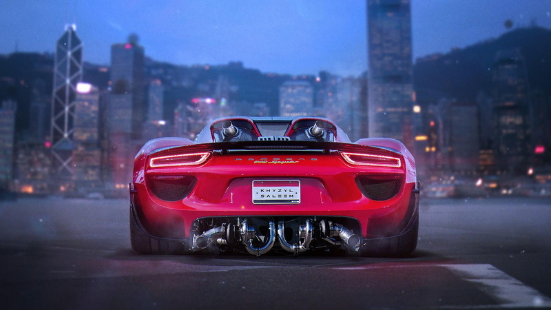 mode of transportation, city, supercar, travel destinations, cityscape, taxi, land vehicle, city life, porsche, illuminated, city street, car, architecture