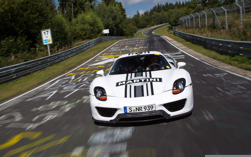background, 918, Spyder, Spider, white, Prototype, Nurburgring, Nürburgring, Porsche, 1080P, racing track, the front