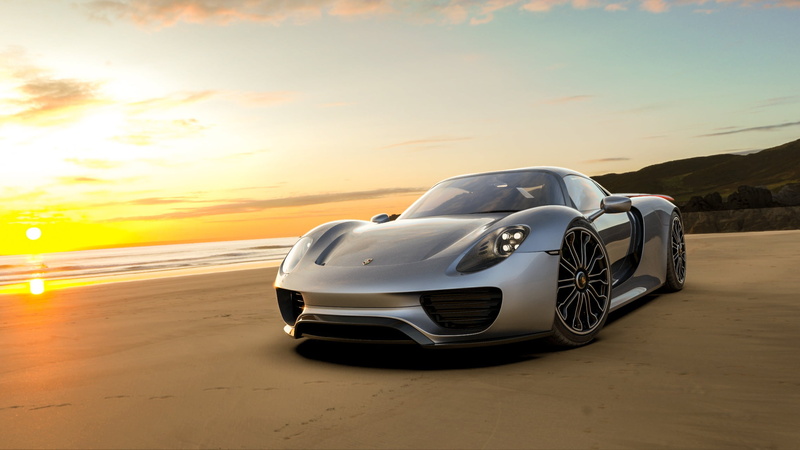 Vehicle, 1080P, Sport Car, Porsche, Silver Car, Porsche 918 Spyder, Car