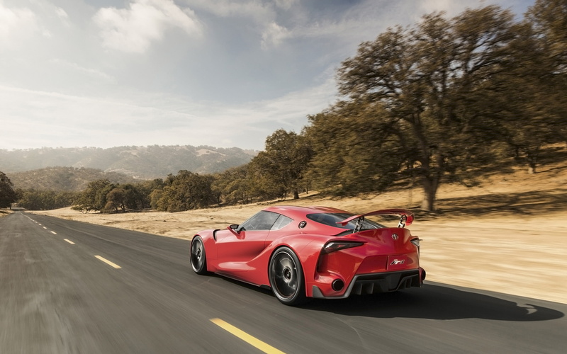 awesome, toyota ft 1 concept, 2K, outdoors, car, road, toyota, ft, concept, red car, red