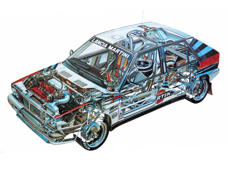 rally, car, cutaway, 720P, lancia, delta