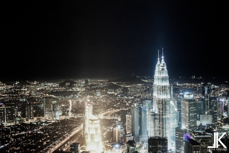 4K, office building exterior, buildings, building exterior, lighted, built structure, building, aerial, city, landscape, petronas twin towers, nightlife