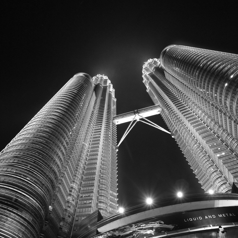 nature, black and white, built structure, light, building, downtown, low angle view, business, architecture, city, night, street, shopping, office building exterior