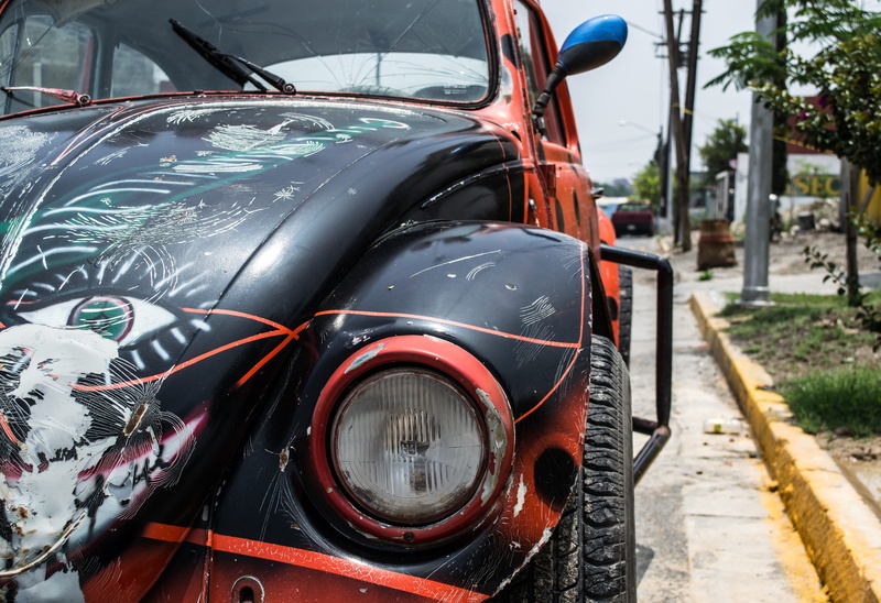 transport, 4K, volkswagen, headlight, mexico, monterrey, motor vehicle, mode of transportation, transportation, vw, abandoned, red, luxury, no people