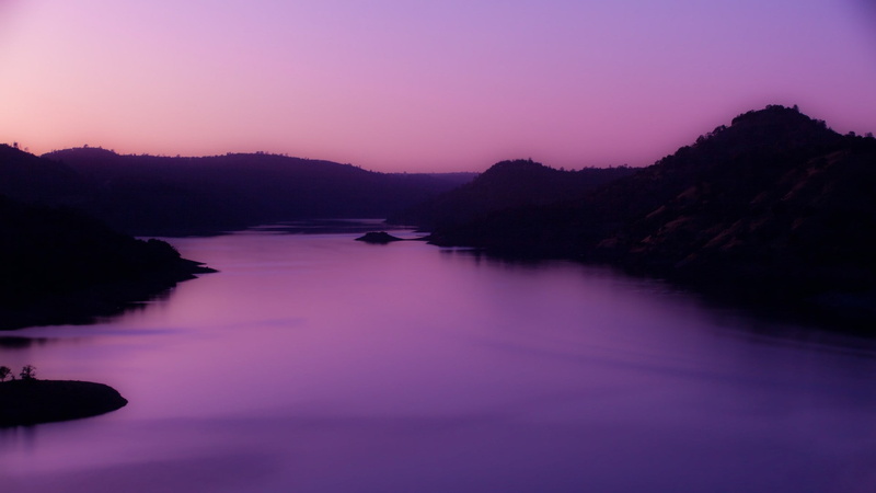 mountain, water, tranquil scene, tranquility, no people, purple, dusk, pink color, lake, beauty in nature, reflection, sky, silhouette, twilight, river