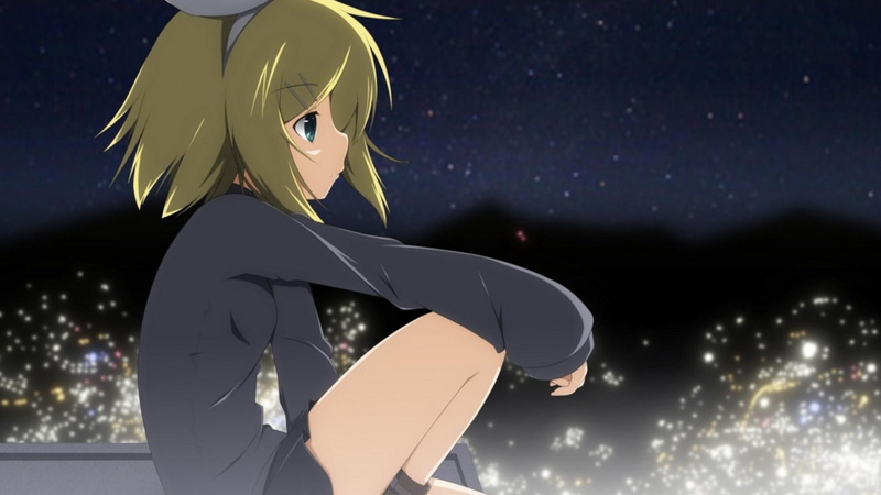 the girl, mirror, mirror tone bell, female, night, anime, city, 1080P, tone, bell, girl, waiting, character