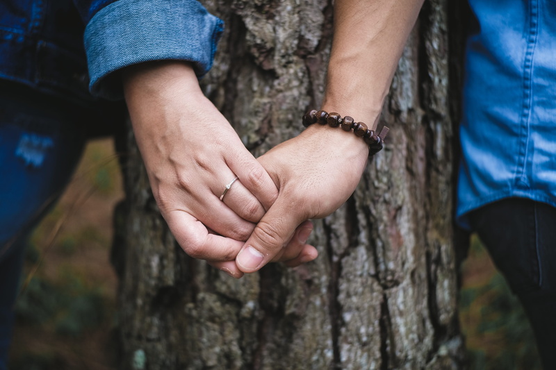 human Hand, casual Clothing, forest, romance, hiking, engagement session, hold hand, nature, hands, hold, engagement, day, young Adult, togetherness, holding