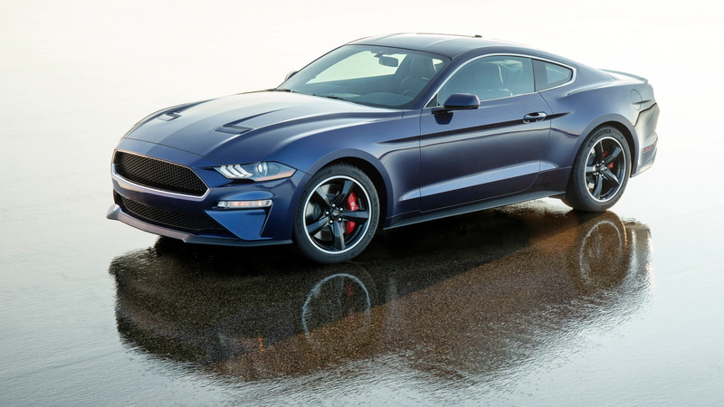 5K, 2019 Cars, 4K, Ford Mustang Bullitt Kona Blue