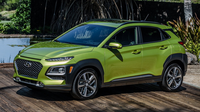Hyundai, SUV, Hyundai Kona, Green Car, Car, Compact Car, Crossover Car, 1080P