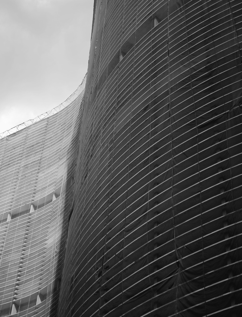 lines, modernism, urban, brazil, nature, office building exterior, cloud - sky, built structure, city, niemeyer, low angle view, black and white, building exterior