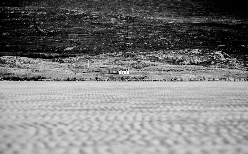 land, pattern, beach, 2K, water, non-urban scene, isolation, cold temperature, cottage, sand, isle of harris, winter, tranquility, outer hebribes, remoteness