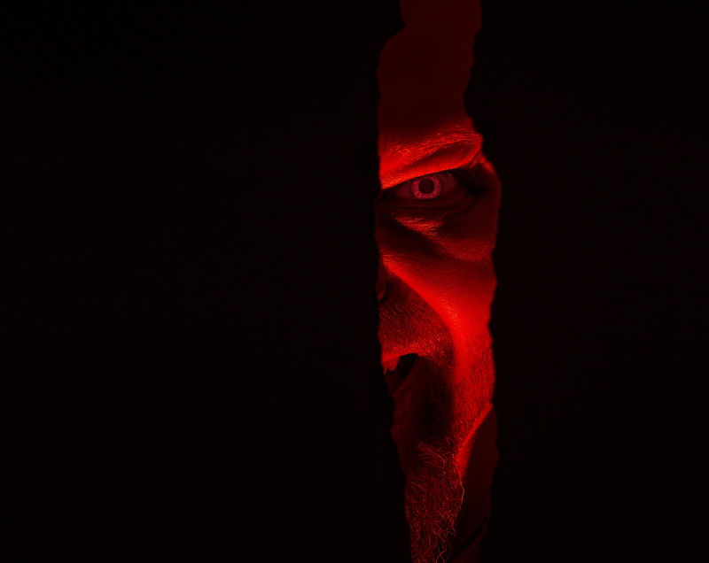 get, close-up, one person, portrait, headshot, kuopio, studio shot, 5K, Devil, black background, young adult, watchout, indoors, ominous, Black, Evil