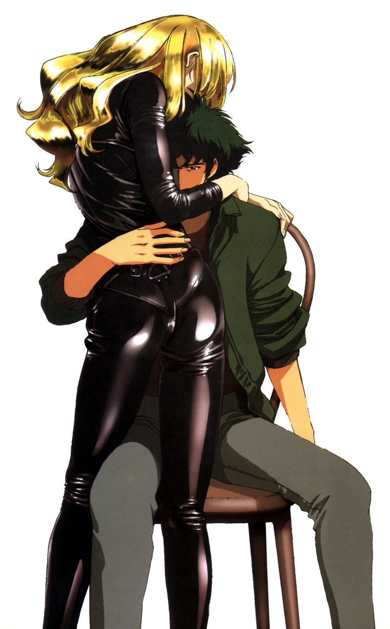 Julia (Cowboy Bebop), clothing, women, Spike Spiegel, beauty, hair, white background, studio shot, fashion model, young adult, one person, fashion, leather