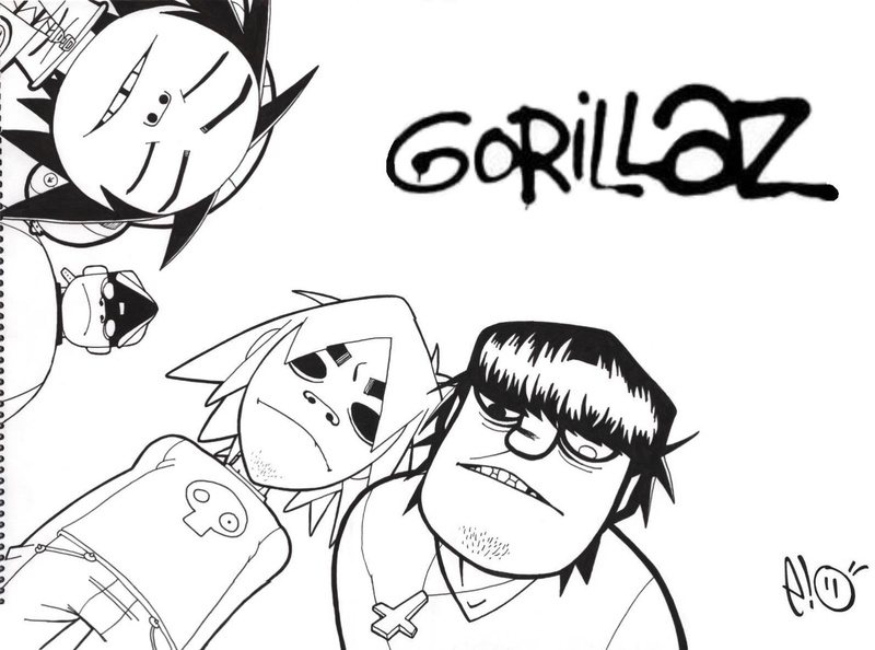 gorillaz, 720P, cartoon
