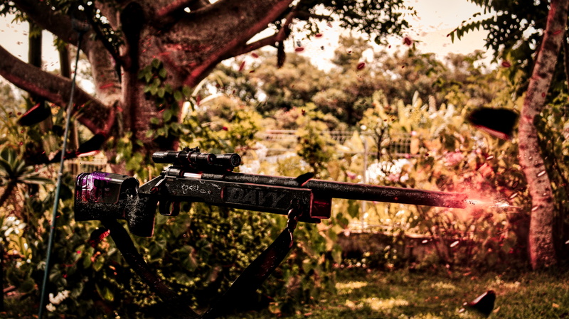gun, bullet, Sniper (TF2), stone, nature, wood, 5K