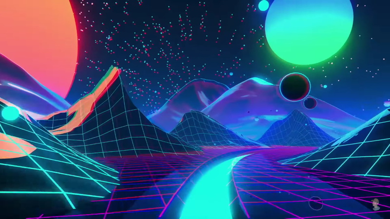 1080P, screen shot, music, music video, vaporwave, planet, synthwave