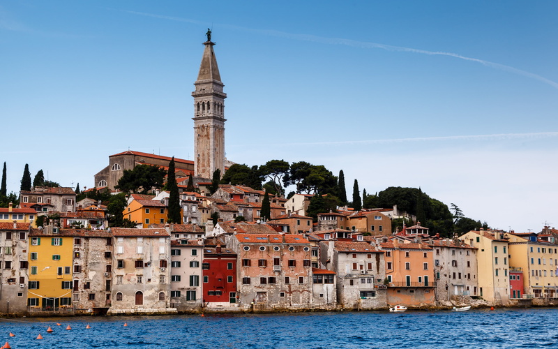 rovinj, istria, city, euphemia, cr, saint, cathedral, 2K, medieval