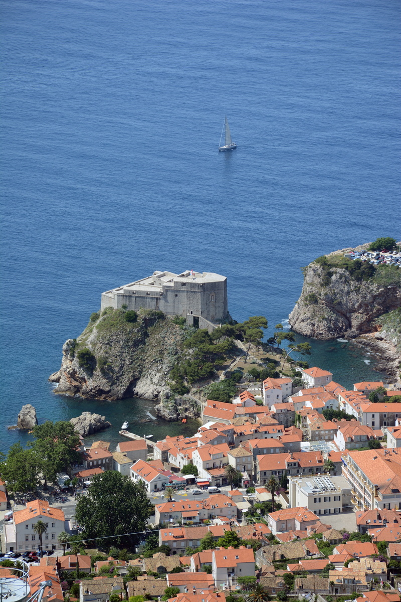 architecture, residential district, ragusa, townscape, sailboat, old town, tourism, sea, mediterranean, lovrijenac, nature, no people, nautical vessel