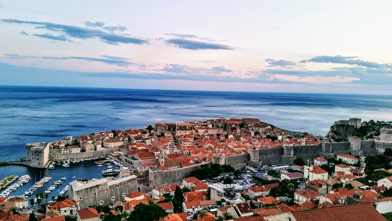 panoramic, king´s landing, nature, sea, city, sky, 2K, landscape, dubrovnik, townscape, high angle view, cloud - sky, got, port, outdoors, building, building exterior