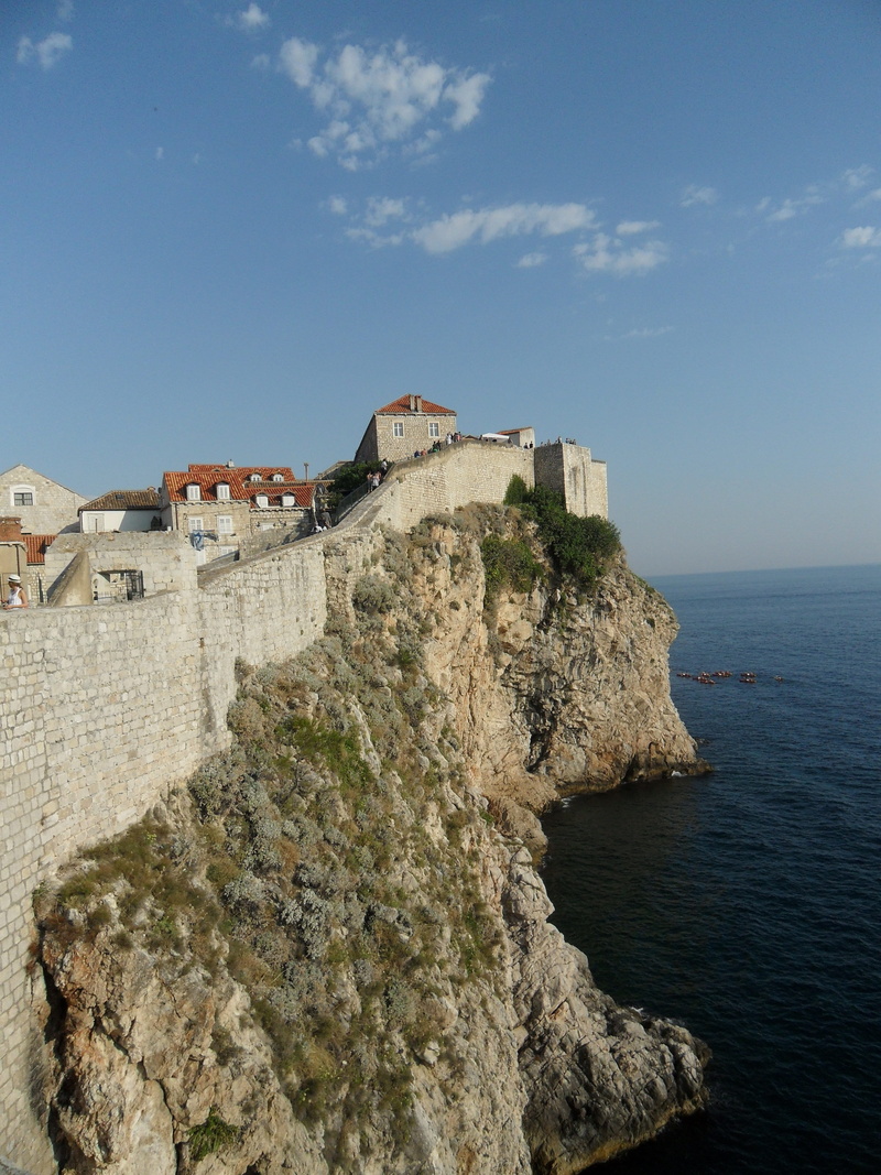 dubrovnik, land, outdoors, rock - object, rock, history, fort, building exterior, 4K, city wall, adriatic sea, croatia, architecture, the past, water