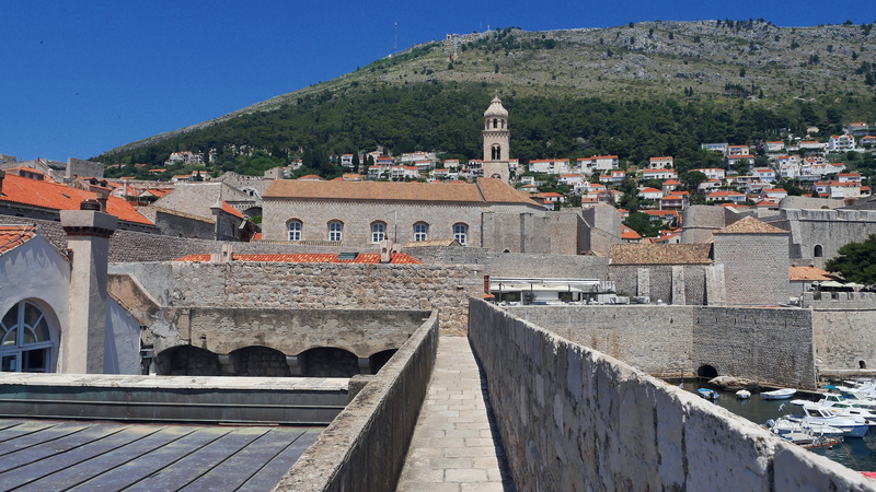 building, tourism, 4K, history, outdoors, place of worship, travel, no people, built structure, religion, sky, cityscape, vista, sunlight, dubrovnik, travel destinations