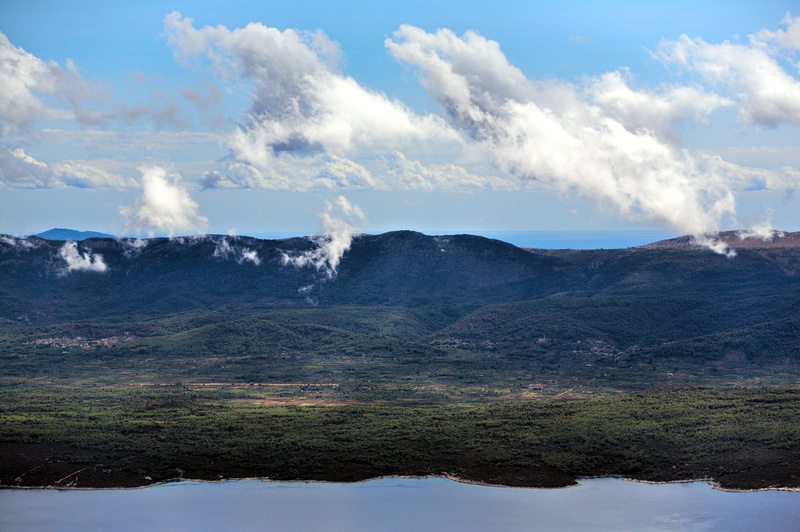 volcanic landscape, outdoors, nature, hvar, mediterranean, island, travel, smoke - physical structure, cloud - sky, mountain, adriatic, scenics - nature