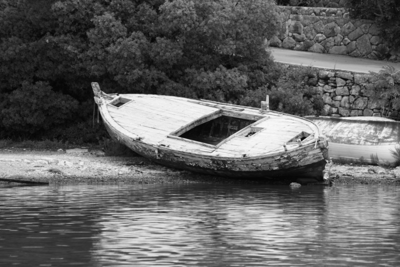 mode of transportation, moored, rowboat, waterfront, nautical vessel, tree, plant, outdoors, nature, lake, tranquil scene, day, reflection, travel, transportation